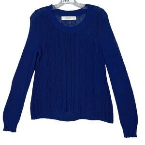 Sparrow by Anthropologie Sweater Womens M Blue Long Sleeve  Open Cable Knit
